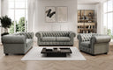 Ensemble de canapés Chesterfield Royal 3+2+1 en cuir véritable