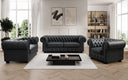 Ensemble de canapés Chesterfield Royal 3+2+1 en cuir véritable