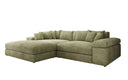 Designer Ecksofa Bernardo mit breiter Ottomane in Cord