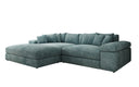Designer Ecksofa Bernardo mit breiter Ottomane in Cord