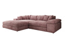 Designer Ecksofa Bernardo mit breiter Ottomane in Cord