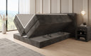 Boxspringbett Ophelia mit hochklappbarem Stauraum in Cord