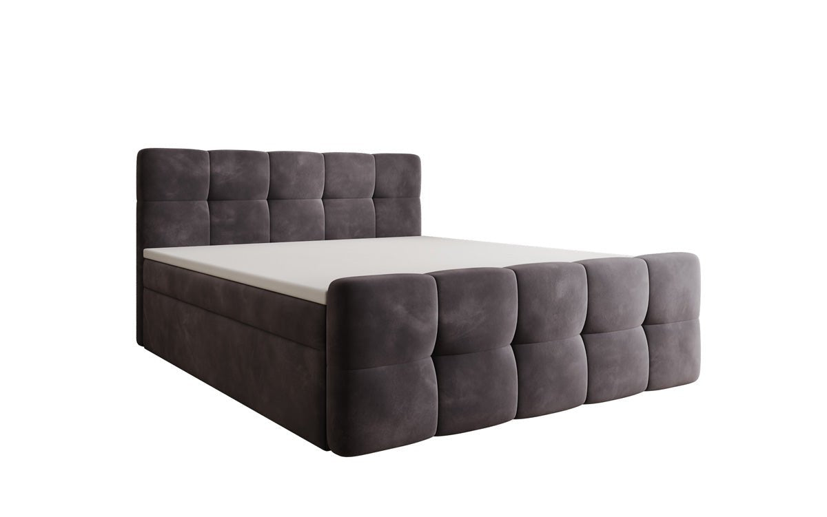 Boxspringbett Cozy Samt mit Stauraum