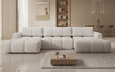 Canapé design Analfi U avec fonction couchage et dépliable en Bouclé