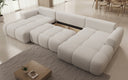 Canapé design Analfi U avec fonction couchage et dépliable en Bouclé