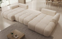 Canapé design Analfi U avec fonction couchage et dépliable en Bouclé