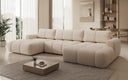 Canapé design Analfi U avec fonction couchage et dépliable en Bouclé