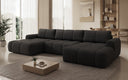 Canapé design Analfi U avec fonction couchage et dépliable en Bouclé