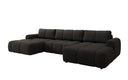 Canapé design Analfi U avec fonction couchage et dépliable en Bouclé