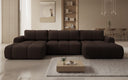 Canapé design Analfi U avec fonction couchage et dépliable en Bouclé