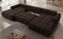 Canapé design Analfi U avec fonction couchage et dépliable en Bouclé