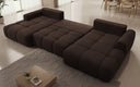 Canapé design Analfi U avec fonction couchage et dépliable en Bouclé