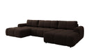 Canapé design Analfi U avec fonction couchage et dépliable en Bouclé