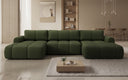 Canapé design Analfi U avec fonction couchage et dépliable en Bouclé