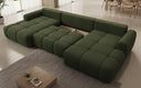 Canapé design Analfi U avec fonction couchage et dépliable en Bouclé
