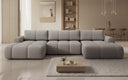 Canapé design Analfi U avec fonction couchage et dépliable en Bouclé