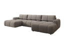 Canapé design Analfi U avec fonction couchage et dépliable en Bouclé