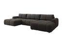Canapé design Analfi U avec fonction couchage et dépliable en Bouclé