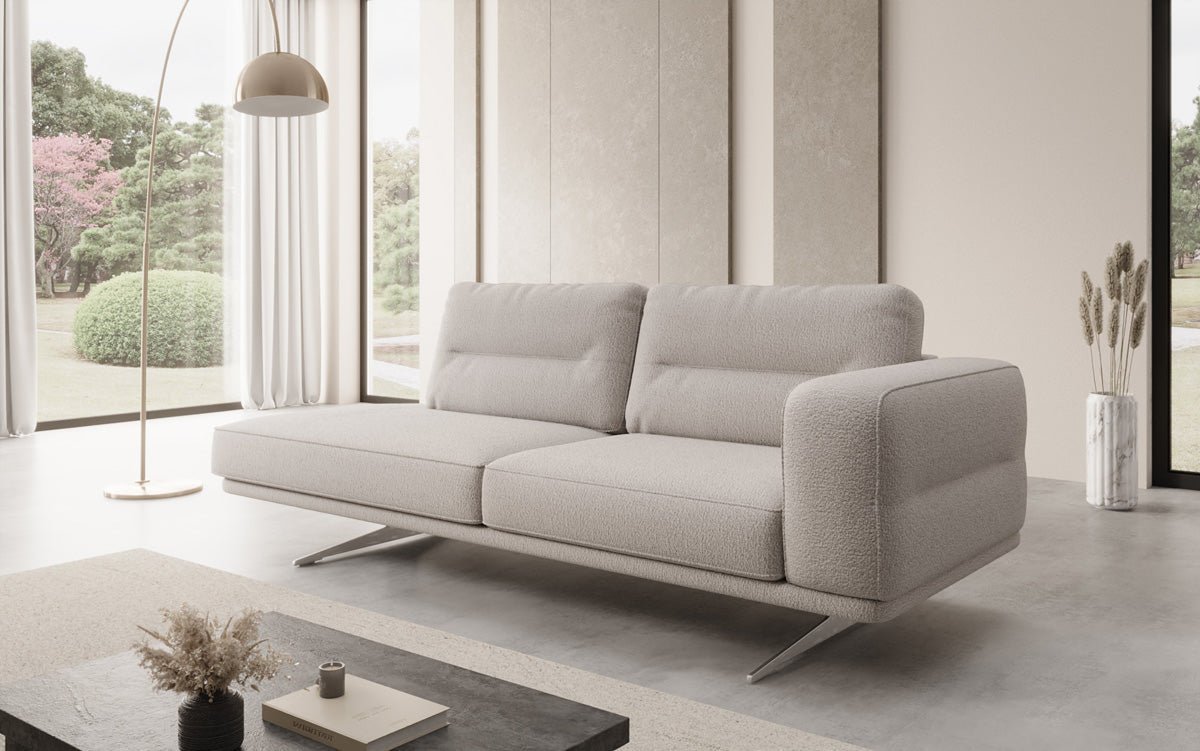 Canapé méridienne design Torino en Bouclé