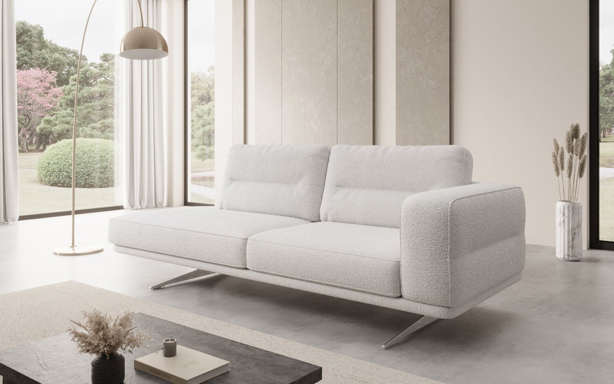 Canapé méridienne design Torino en Bouclé