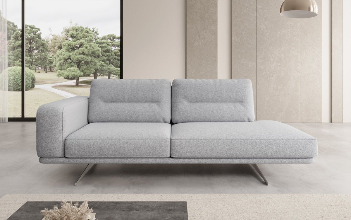 Canapé méridienne design Torino en Bouclé