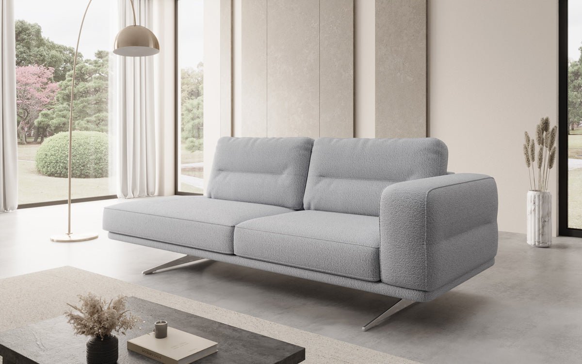 Canapé méridienne design Torino en Bouclé