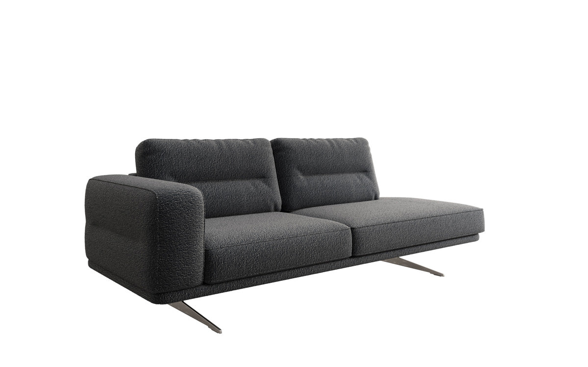 Canapé méridienne design Torino en Bouclé
