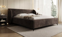 Designer Polsterbett Freya in Samt mit Stauraum