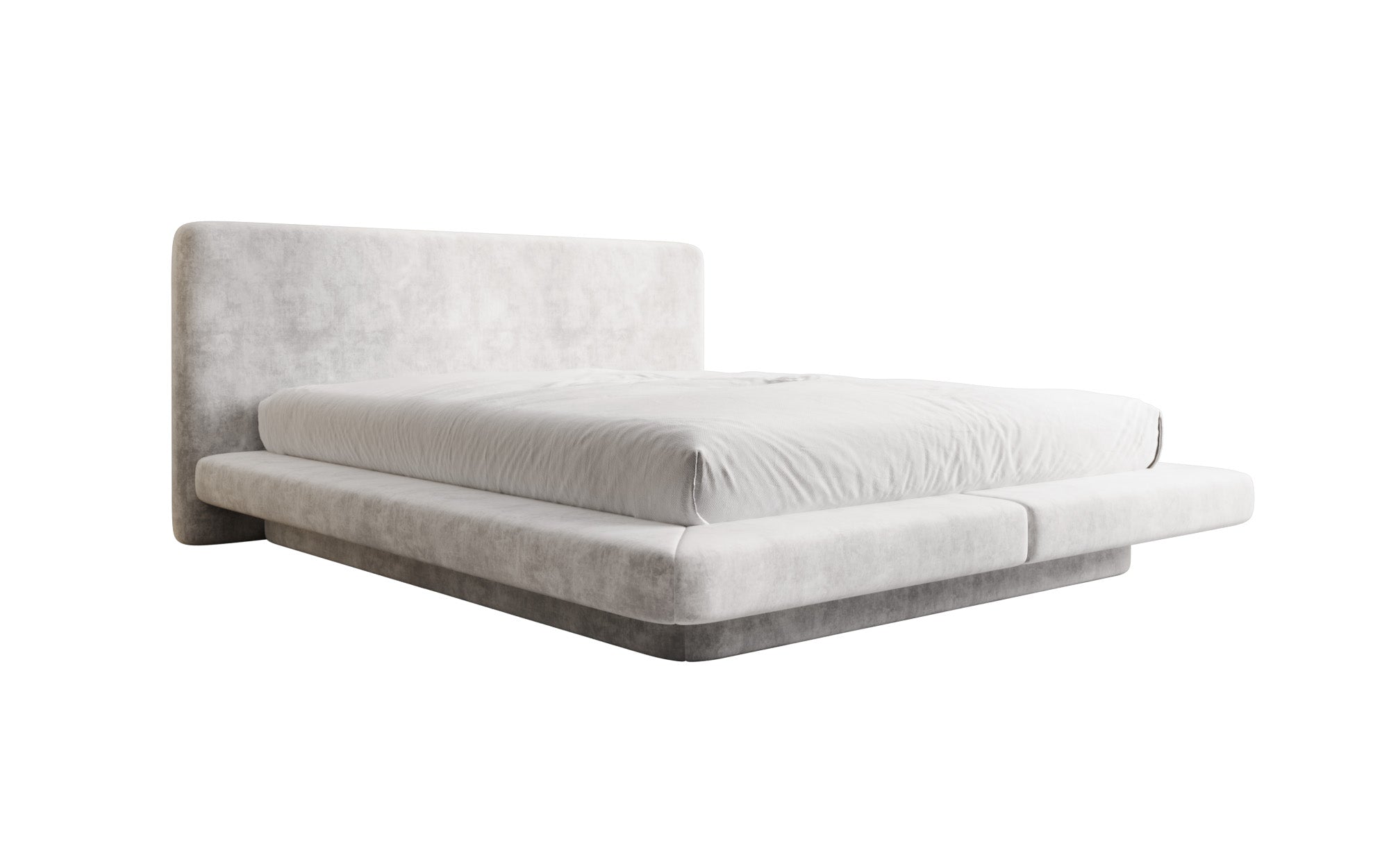 Lit rembourré design Yumi en Velours