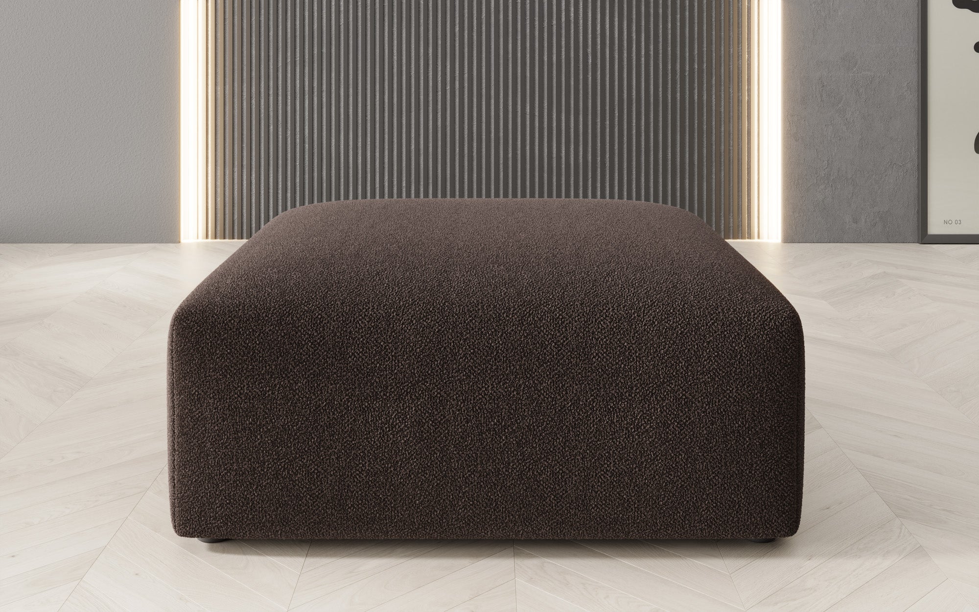 Tabouret d'appoint 80 cm Snug en Bouclé