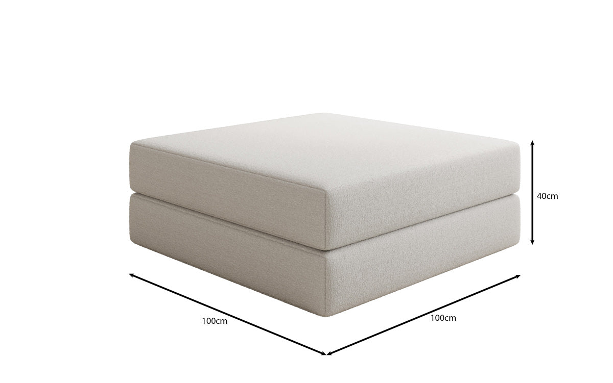 Beistellhocker Lazy in Bouclé