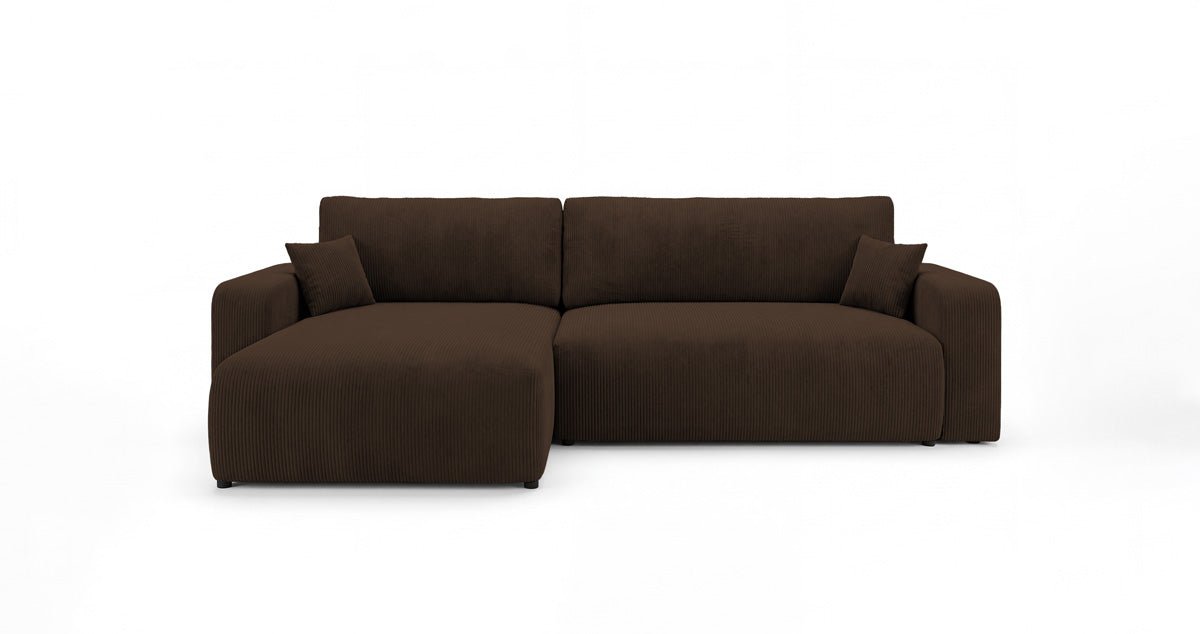 Canapé design Noma avec fonction couchage et rabattable en Côtelé