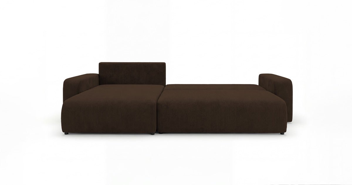 Canapé design Noma avec fonction couchage et rabattable en Côtelé