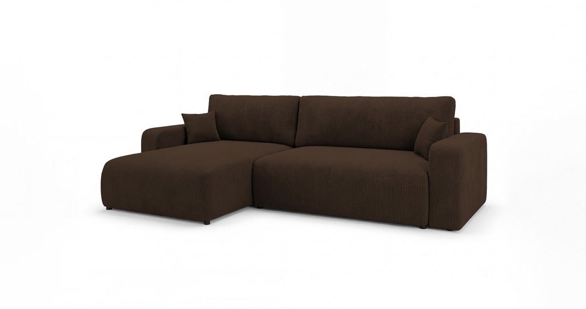 Canapé design Noma avec fonction couchage et rabattable en Côtelé