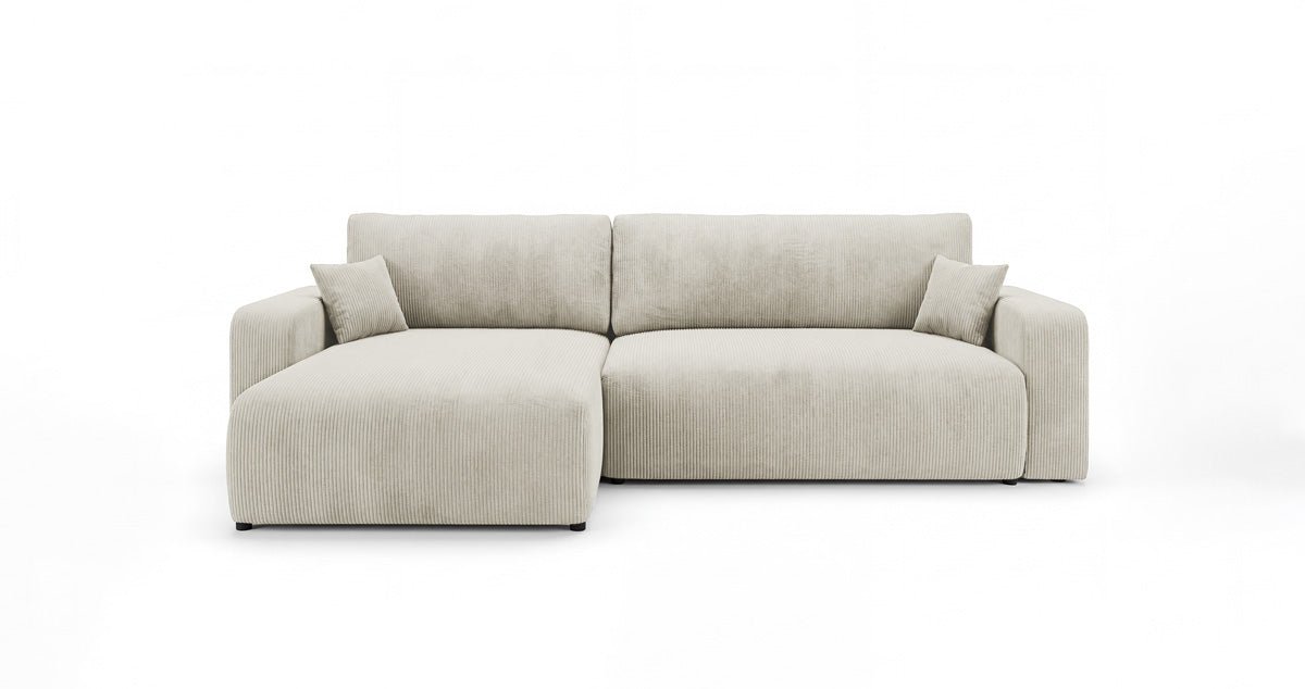 Canapé design Noma avec fonction couchage et rabattable en Côtelé