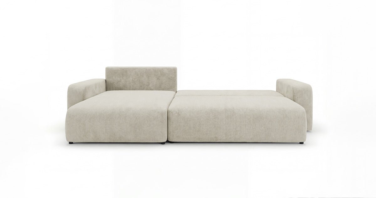 Canapé design Noma avec fonction couchage et rabattable en Côtelé