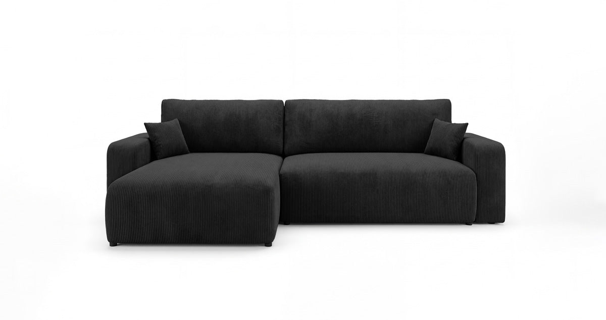 Canapé design Noma avec fonction couchage et rabattable en Côtelé