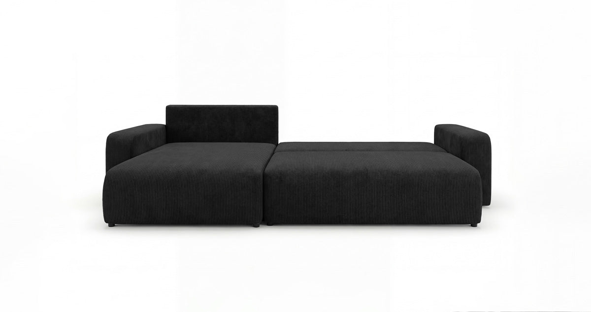 Canapé design Noma avec fonction couchage et rabattable en Côtelé