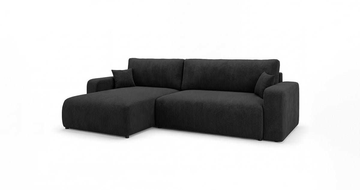 Canapé design Noma avec fonction couchage et rabattable en Côtelé