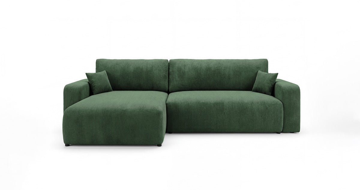 Canapé design Noma avec fonction couchage et rabattable en Côtelé
