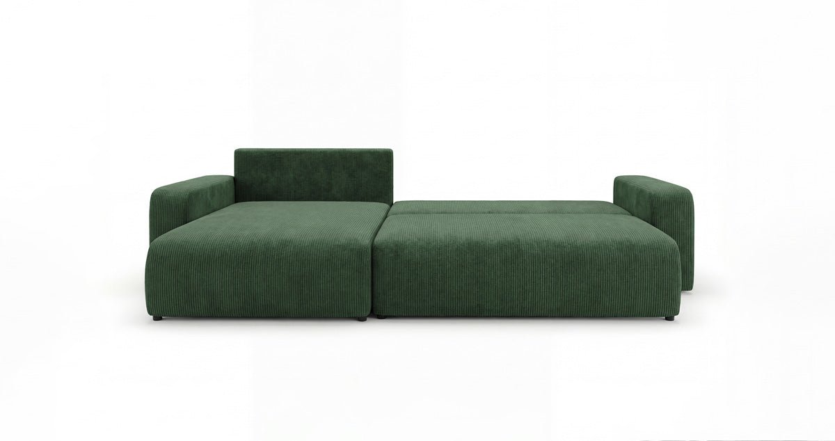 Canapé design Noma avec fonction couchage et rabattable en Côtelé