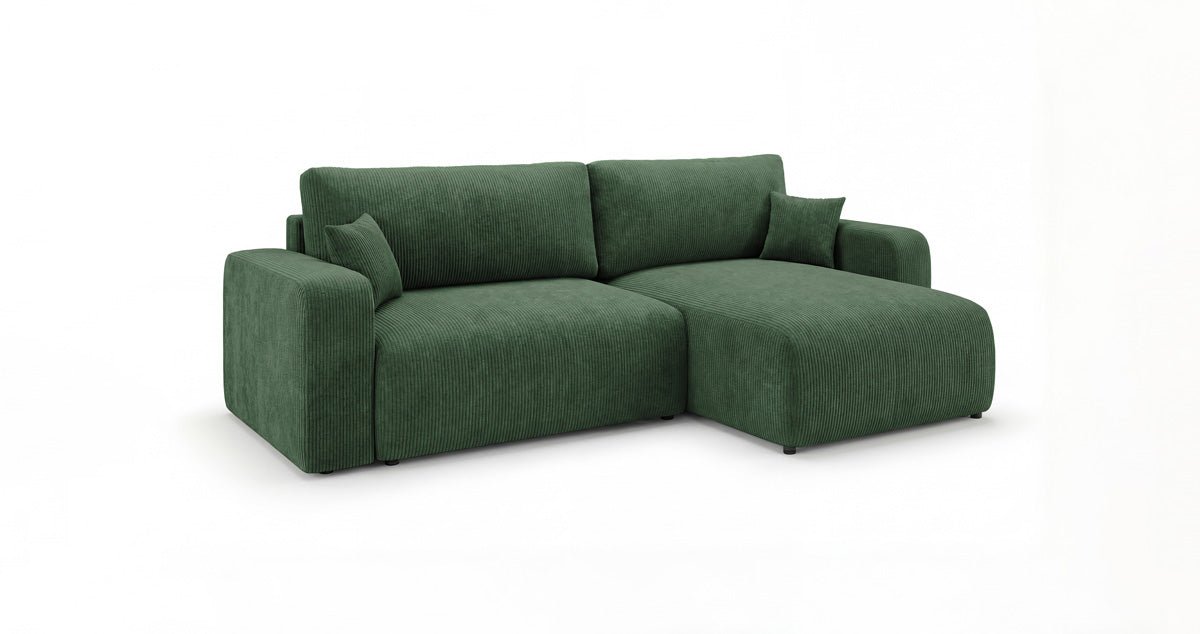 Canapé design Noma avec fonction couchage et rabattable en Côtelé