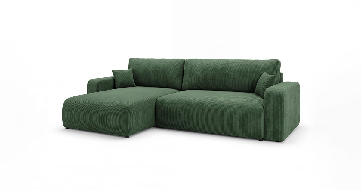 Canapé design Noma avec fonction couchage et rabattable en Côtelé