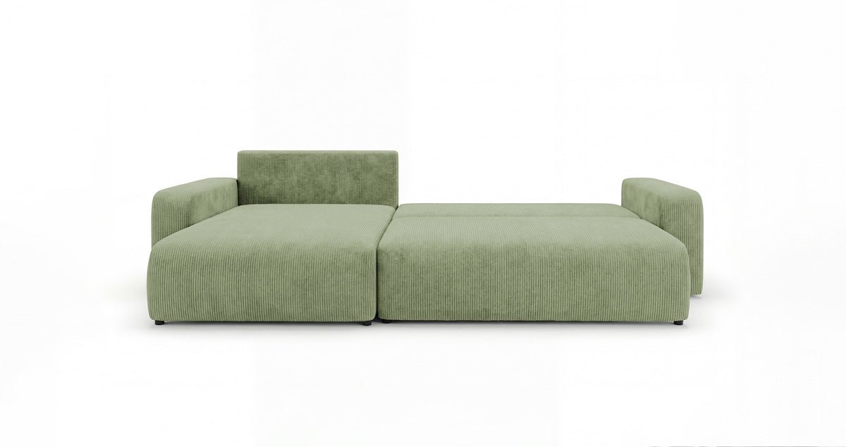 Canapé design Noma avec fonction couchage et rabattable en Côtelé