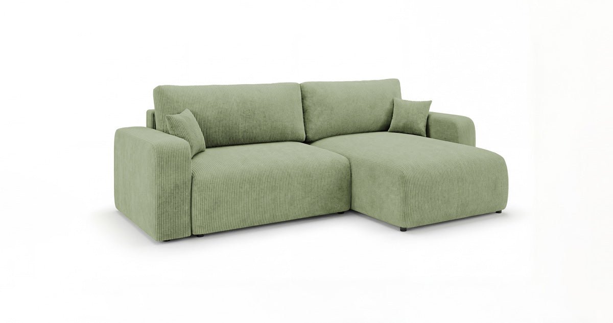 Canapé design Noma avec fonction couchage et rabattable en Côtelé