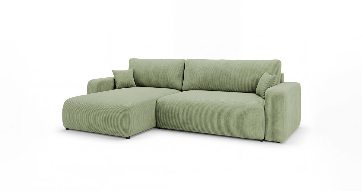 Canapé design Noma avec fonction couchage et rabattable en Côtelé