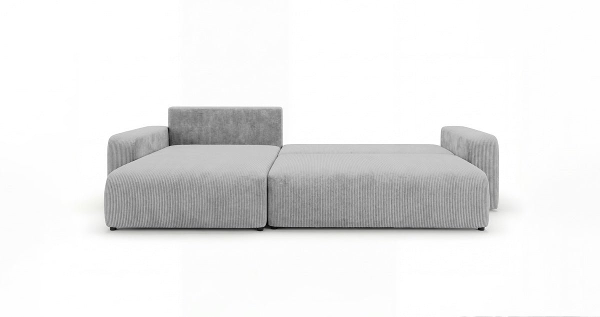Canapé design Noma avec fonction couchage et rabattable en Côtelé