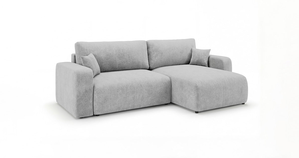 Canapé design Noma avec fonction couchage et rabattable en Côtelé