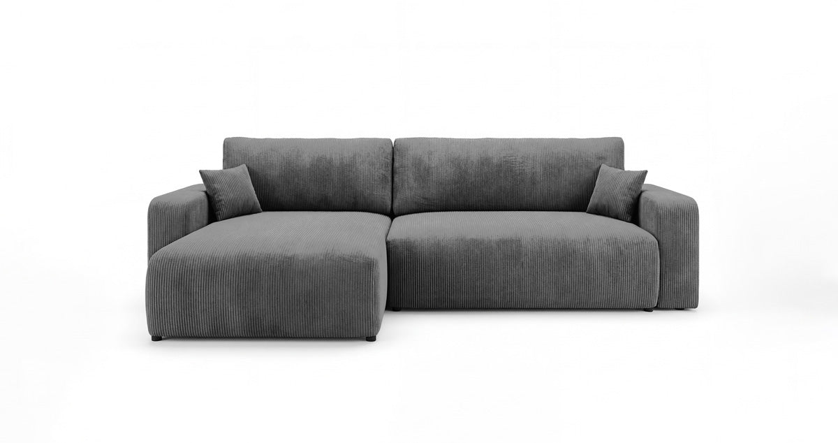Canapé design Noma avec fonction couchage et rabattable en Côtelé