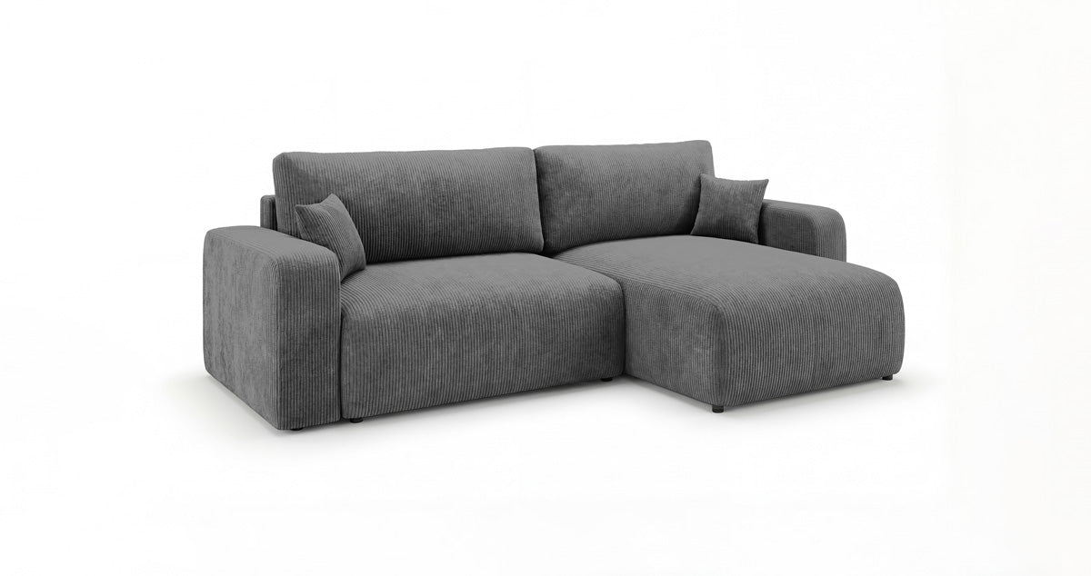 Canapé design Noma avec fonction couchage et rabattable en Côtelé